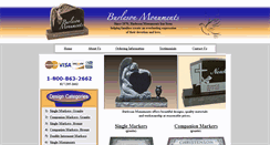 Desktop Screenshot of burlesonmonuments.com